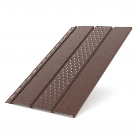 Панель софита перфорированная коричневая BRYZA 0,92 м.кв