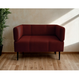 Крісло з підлокітниками Tobi Sho Бенно-1 офісне з конусною ногою 1000х720х750 велюр Emilia 69 BORDO