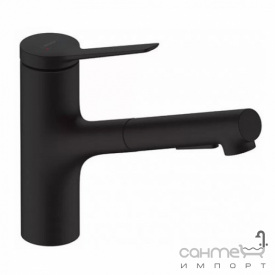 Смеситель для кухни с вытяжным изливом Hansgrohe Zesis M33 KM 150 2j 74820670 матовый черный