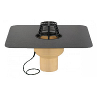 Кровельная воронка из полиуретана SitaTrendy с ТПО Flagon EP/S фартуком и системой обогрева (диаметр 110 мм)