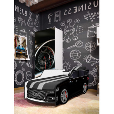 Кровать машина рендж ровер джип машинка БМВ, Range Rover в білому корпусі с матрасом детская машинка подростк