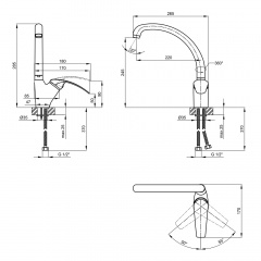 Смеситель Для Кухни Lidz (Crm) Mars 81 007-3 Кропивницкий