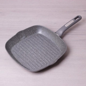 Сковорода-гриль з Kamille d-28 см із гранітним антипригарним покриттям КМ-4278