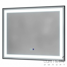 Прямоугольное зеркало в раме, с LED-подсветкой и подогревом Mirater LED 4 900x800