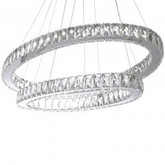 Люстра Brille Хрустальные кольца LED 96W Хром Шостка