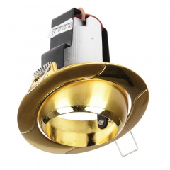 Поворотный точечный светильник Brille 60W RO-50 Золотистый 161297 Вознесенськ