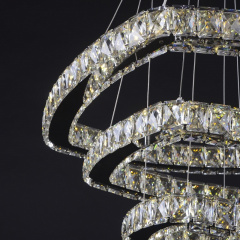 Люстра Brille Хрустальные кольца LED 60W Хром Коростень