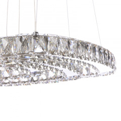 Люстра Brille Хрустальные кольца LED 60W Хром Коростень