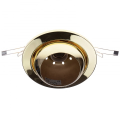 Поворотный точечный светильник Brille 60W Рыбий глаз Латунь 161015 Бориспіль