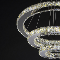 Люстра Brille Хрустальные кольца LED 68W Хром Кривой Рог