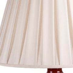Настольная лампа классическая с абажуром Brille 60W TL-50 Коричневый Днепр