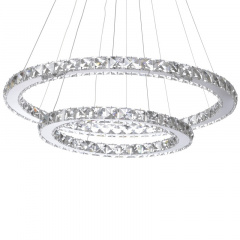 Люстра Brille Хрустальные кольца LED 72W Хром Прилуки