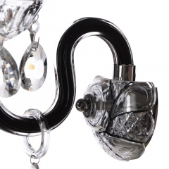 Бра хрустальное свеча Классическое Brille 40W BCL-383 Черный Кобижча