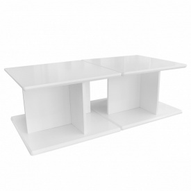 Стол журнальный Brille Двп UH33 Белый F2-004