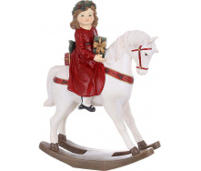 Настольная фигурка Girl on a horse 25 см Ретро стиль BonaDi Разноцветный DP232174