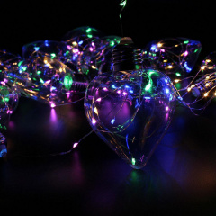 Гирлянда штора лампочки FMA Сердце 3х1.5 м 150 LED Мультицвет (1500784734) Тернопіль