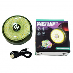 Cветодиодная уличная гирлянда RIAS KXK-828 RGB IP44 аккумуляторная с фонарем 8 м Green Ровно