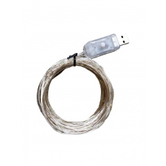 Светодиодная гирлянда нить Led "Капли росы" на 100 светодиодов 10 м с USB подключением Разноцветный Вінниця