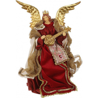 Статуэтка Christmas Angel Red 22х16х30 см BonaDi Разноцветный DP231186