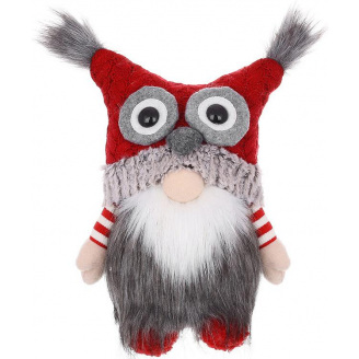 Декоративная игрушка Gnome with owl hat 31 см Разноцветный BonaDi DP232202