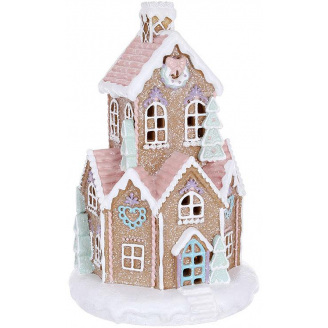 Светодиодная статуэтка Gingerbread house 20х20х32 см BonaDi Разноцветный DP232296