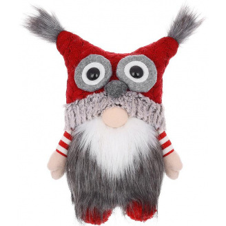 Декоративная игрушка Gnome with owl hat 37 см Разноцветный BonaDi DP232203