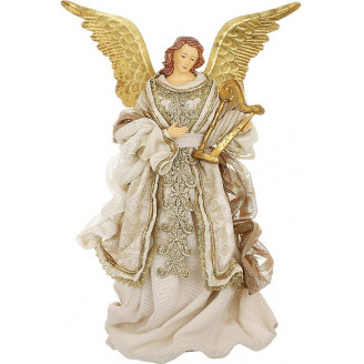 Статуэтка Christmas Angel с арфой 28х20х40 см BonaDi Разноцветный DP231184