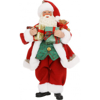 Игрушка новогодняя Santa with gifts 28 см Разноцветный BonaDi DP232268