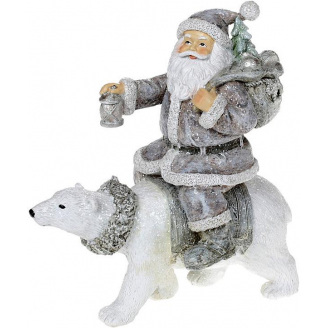 Фигура Santa Christmas Lantern grey BonaDi DP186310