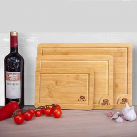 Набор разделочных досок для кухни из бамбука из 3шт, бамбуковая доска для кухни