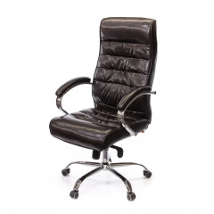 Крісло АКЛАС Каміль CH MB Коричневе (натуральна шкіра) Калуш