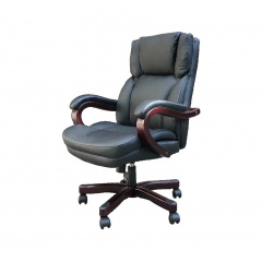 Крісло АКЛАС Бергамо TILT OT-10019H Чорний (Шкіра LC-A) Ясногородка