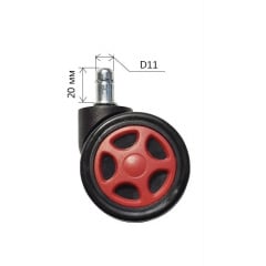 Ролик АКЛАС FI 11/20 кольоровий Червоний (Червоний) Петрово