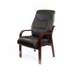 Крісло конференційне АКЛАС Ренеcанс Чорний (Шкіра LC-A) Киев