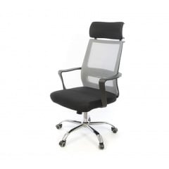 Крісло АКЛАС Крокус CH TILT Чорне із сірим Мукачево