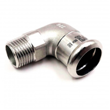 Коліно нержавіюче RM Inoxpres 197 Ø22 х 3/4 90°