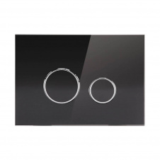 Панель змиву для унітазу Qtap Nest, чорна глянцева (QT0111V1163GB)