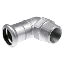Коліно з зовнішньою різьбою KAN-therm Inox 15 x 1/2" (1609070000) Стрый