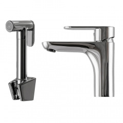 Змішувач для умивальника Topaz Barts TB 07206-H36 зі стоп-лійкою, хром Цумань