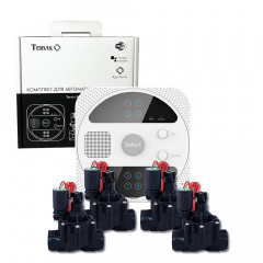 Комплект для автоматичного поливу Tervix WiFi (контролер + 4 клапани DN25) Славута