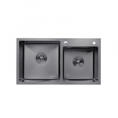 Кухонна мийка Kroner KRP PVD Schwarze - 7843ZHM Сарни