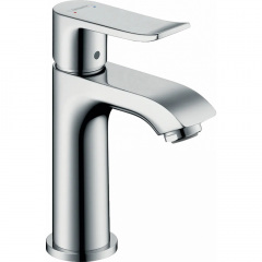 Змішувач для умивальника Hansgrohe Metris 100 з донним клапаном Оріхів