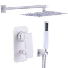 Змішувач для душу вбудований Topaz Lexi TLG 21205-H57-W, білий матовий