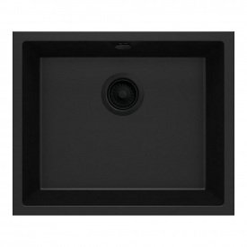 Мийка кухонна Deante corda, граніт, без крила, чорний (ZQA_N10C)
