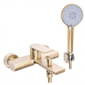 Змішувач для ванни Rea Verso з душовою лійкою, матове золото (REA-B6565)