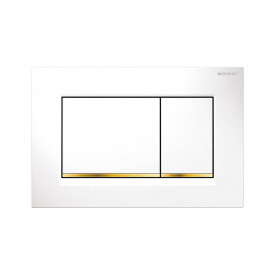 Змивна клавіша Geberit Sigma30, білий, позолота (115.883.KK.1)