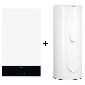 Пакетна пропозиція котел Viessmann Vitodens 100-W B1HF 32 кВт з бойлером 100л, датчиком та димоходом