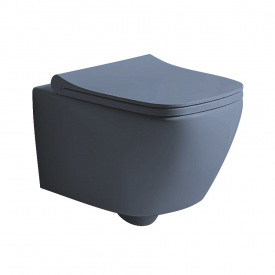 Унитаз подвесной DiMARCO FLAVIO 510×355 безободковый, антрацит (DM2I004MA)
