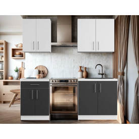 Кухня Tobi Sho OPTIMA-К2 со столешницей 2 м Нимфея Альба/Антрацит, корпус Белый