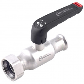 Кран кульовий Kan-Therm Inox з накидною гайкою та пласким ущільненням 42 G1 3/4"